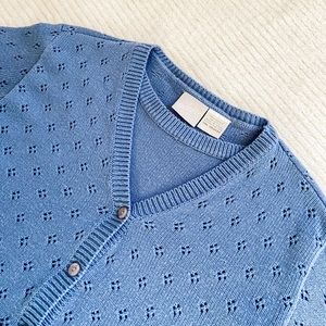Blair | Blue Knit Buttoned Sweater